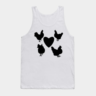 Chicken silhouette Tank Top